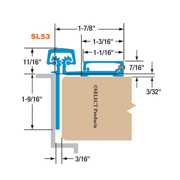 Select Hinges Grade 1 Geared Continuous Hinge, Half Surface, 83in